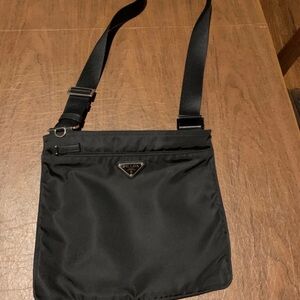 Prada Black Nylon Men's Messenger Bag